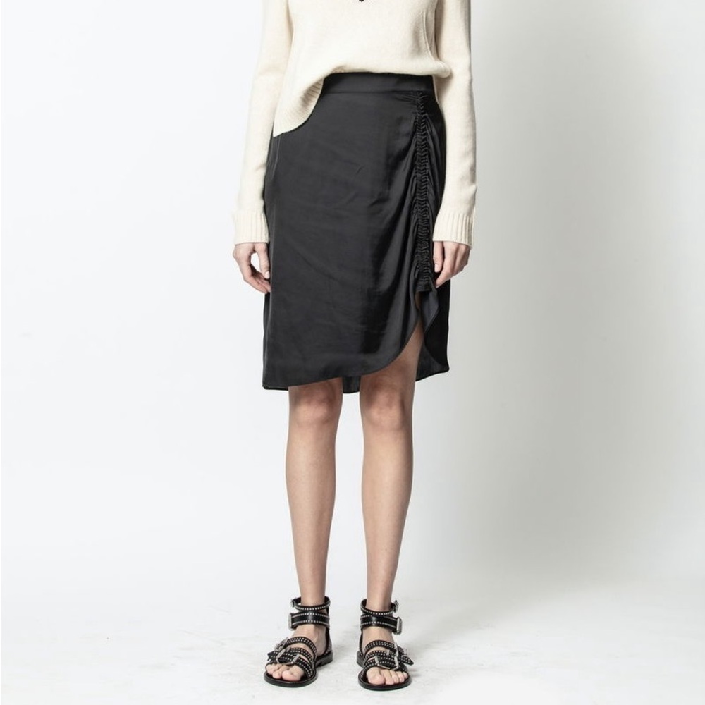ZADIG & VOLTAIRE Jiji Satin Skirt (14) - Picture 6 of 8